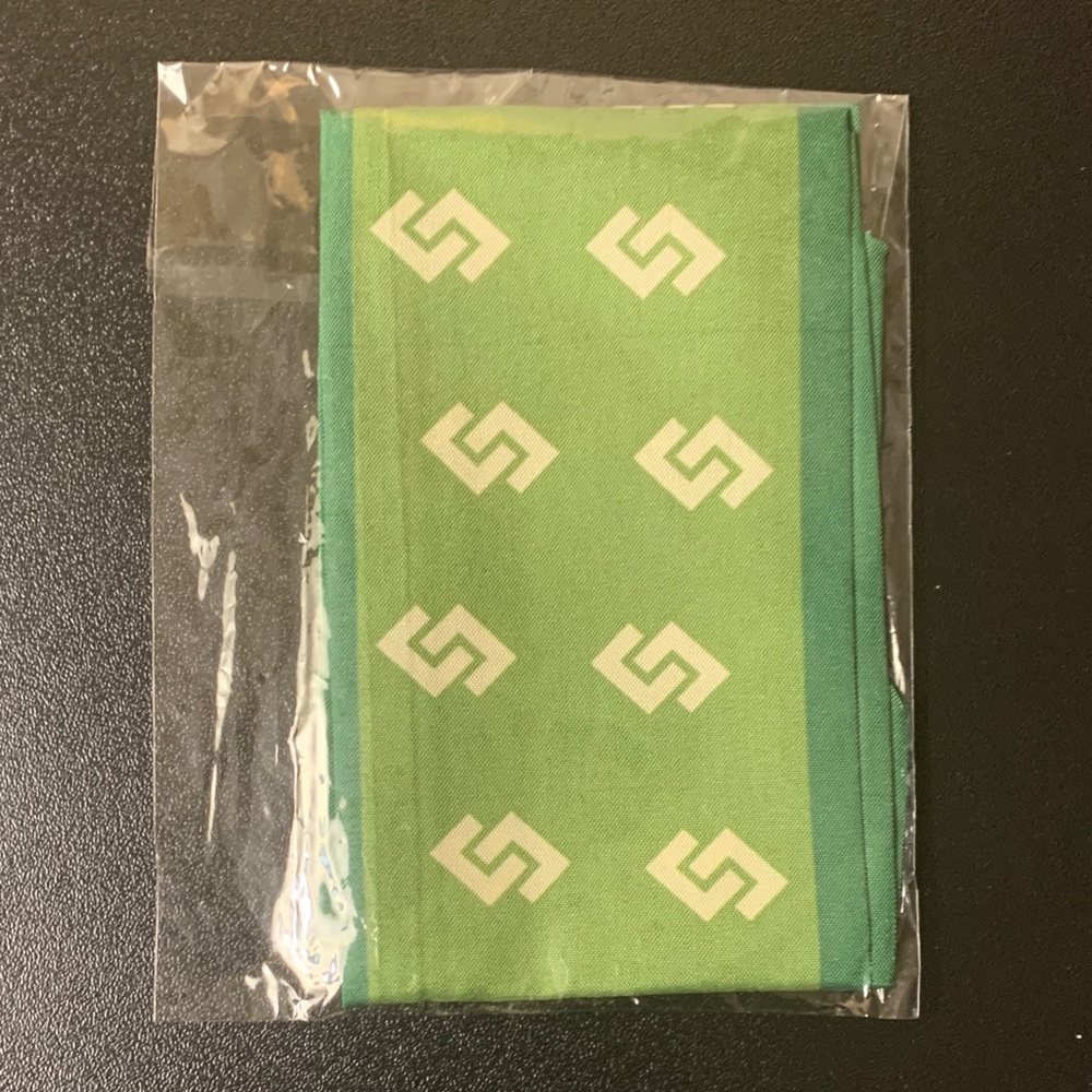 Green Patterned bag Scarf ( NWT)